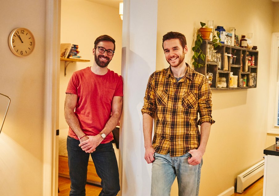 Two Airbnb hosts at home